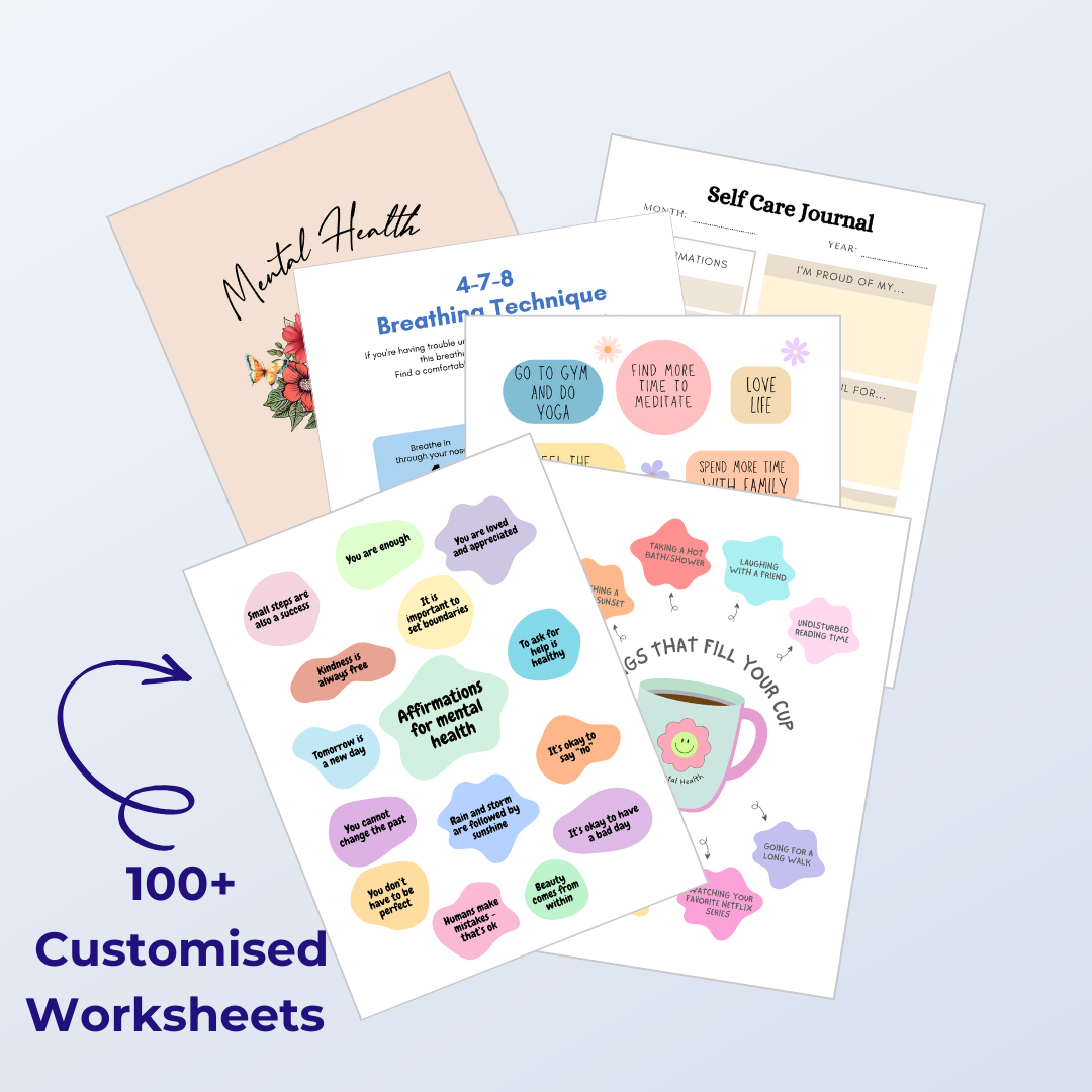 100+ Customised Worksheets